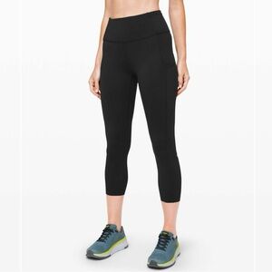 Lululemon Fast and Free High-Rise Crop II leggings 23" Non-Reflective size 4